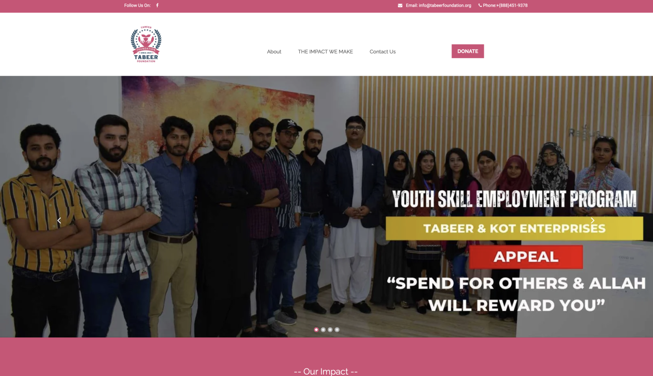 Tabeer Foundation - Donation Website